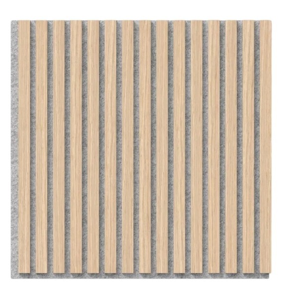 Artika Sonolok Sound Absorbing Slatted Panel Kit Oak Finish 4 Panels